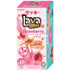 Made in Japan Unico lava bites Cookies Strawberry Flavor 200g